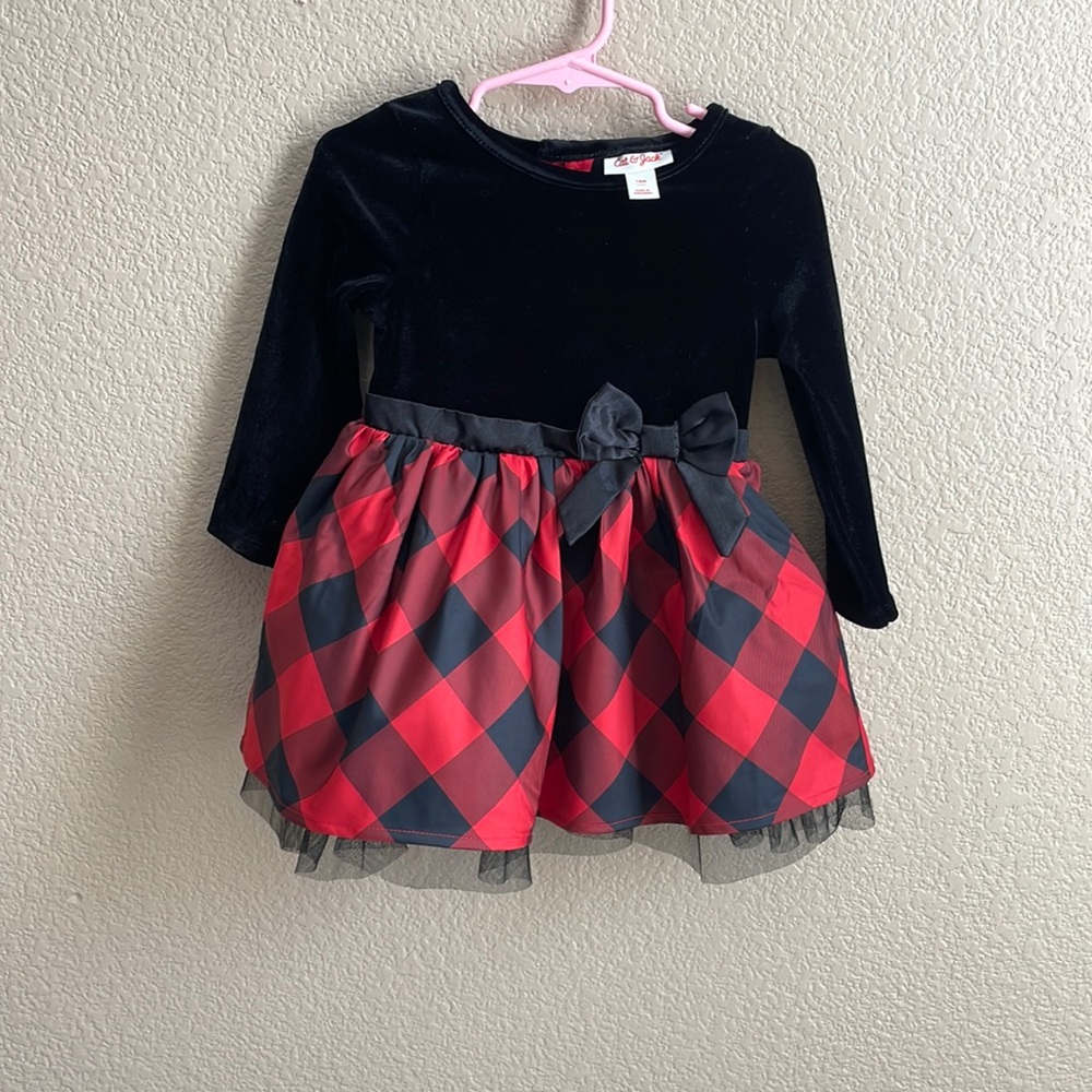 Buffalo plaid cat and jack dress